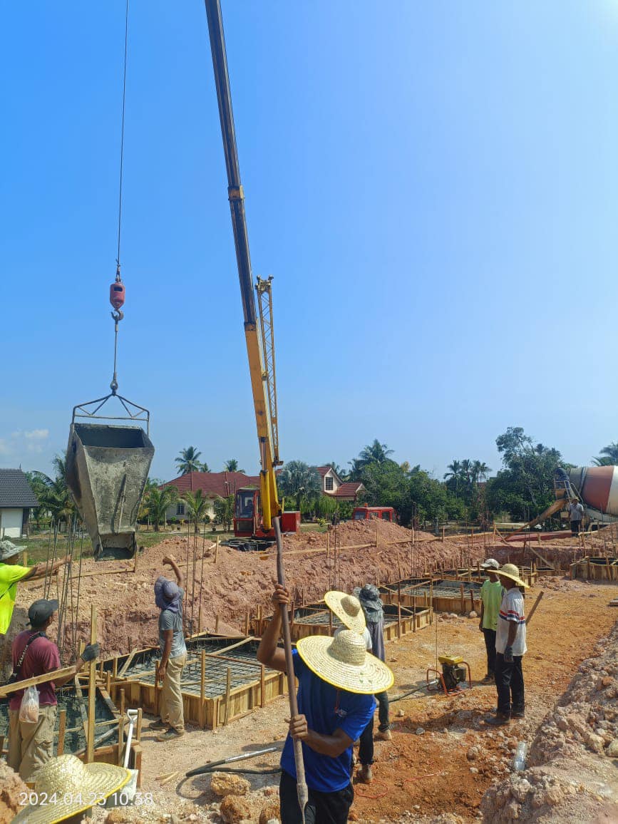 Kerja2 Konkrit Asas bangunan Masjid Nurul Iman5