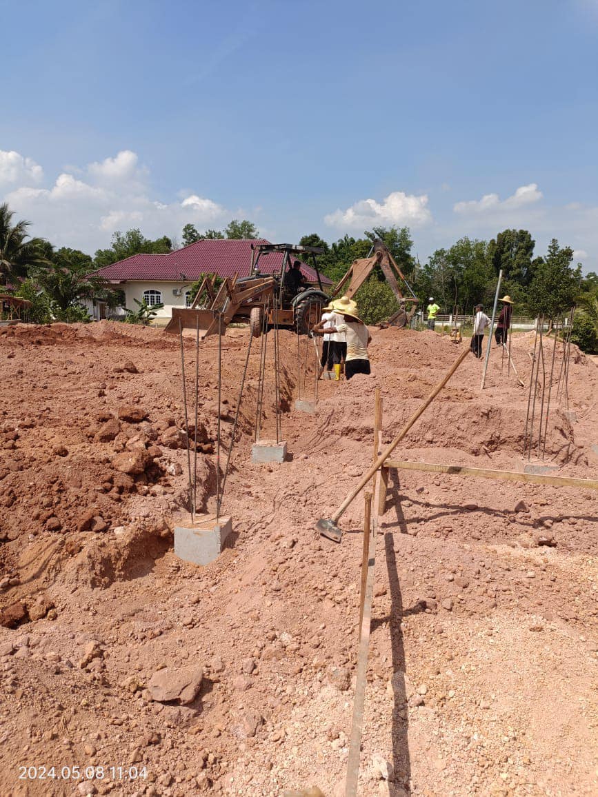 Kerja2 Penyediaan Ground Beam Masjid Nurul Iman